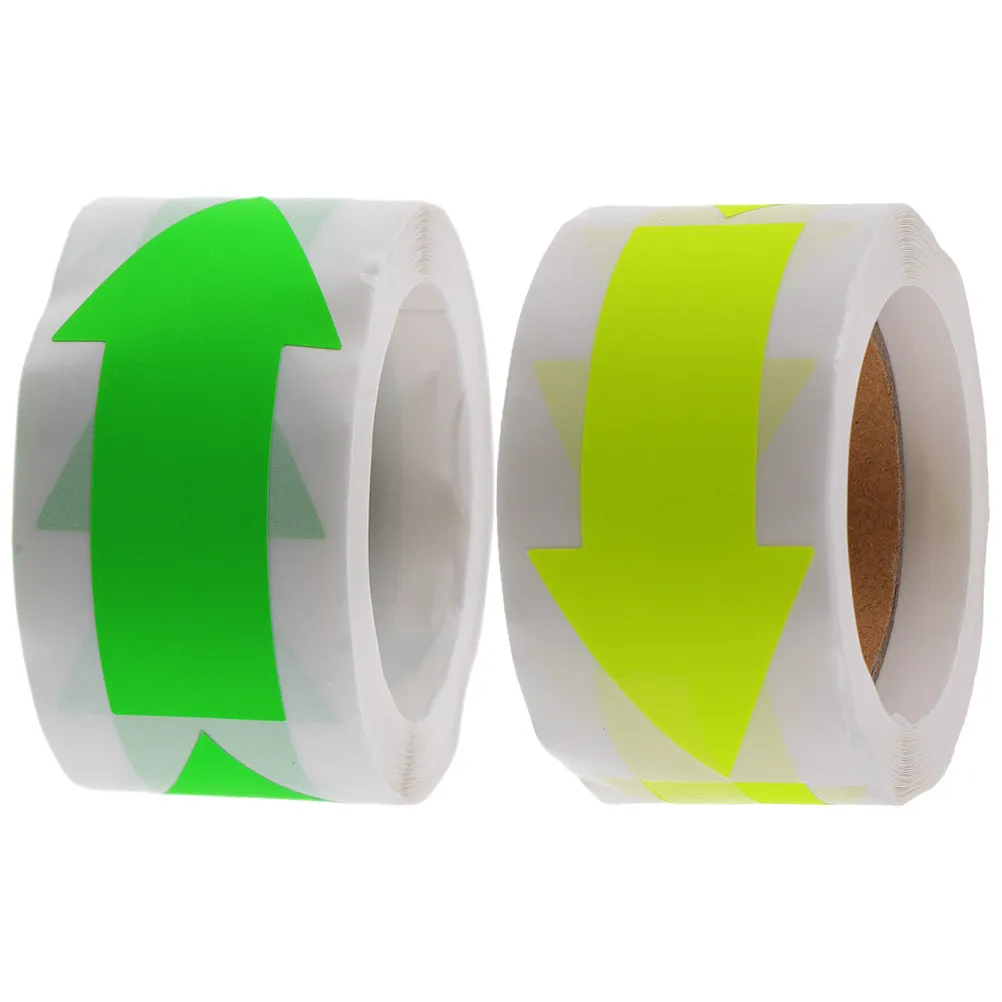 2 Rolls Fluorescent Arrow Sealing Stickers Multi-Function Gift Decorative Seal Sticker Label Stickers for Candy Bags Gift