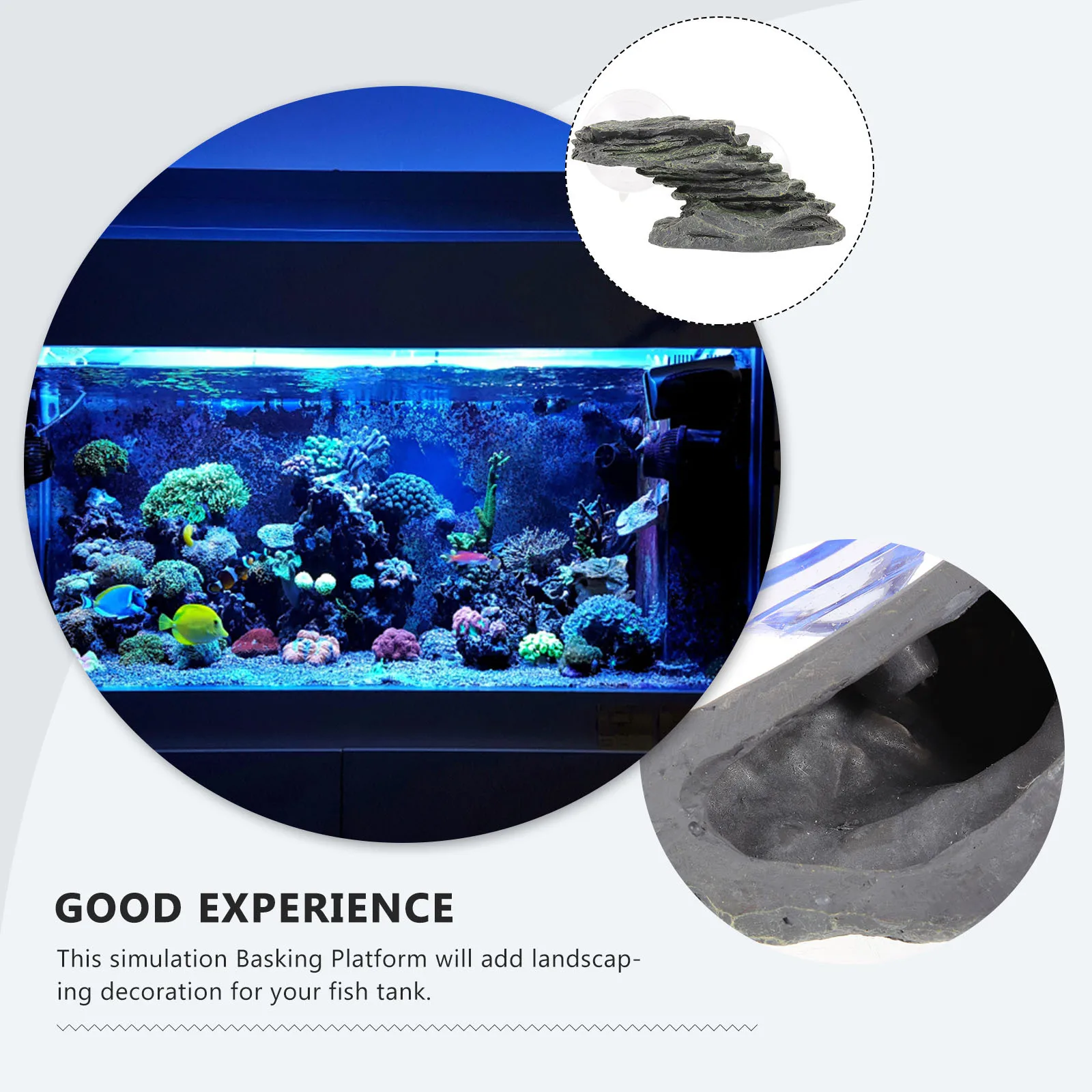 

Turtle Basking Platform Simulation Rock Turtle Tank Decoration Climbing Resting Dock Reptile Terrarium Accessories Aquarium