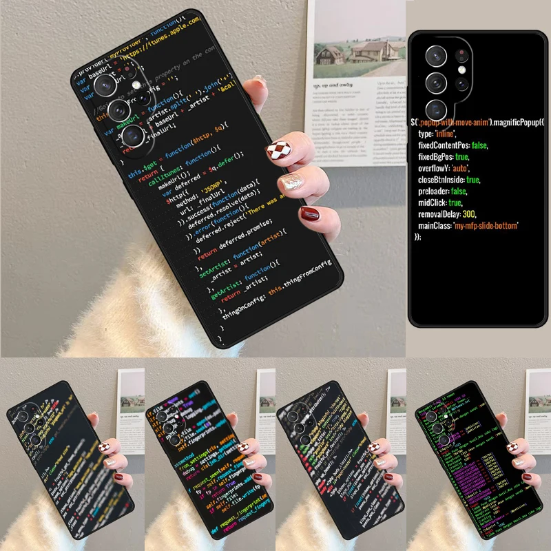 The Code design programmer TPU Phone Case For Samsung Galaxy note 10 pro S26 S25 S24 S23 S22 Ultra Plus S21 FE S20 Cover