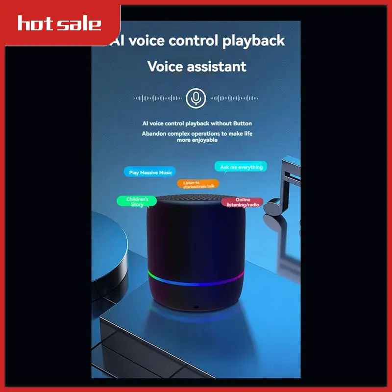 

Портативная Bluetooth-колонка с голосовым управлением AI, высококачественный мини-сабвуфер для наружного использования, улучшенные басы