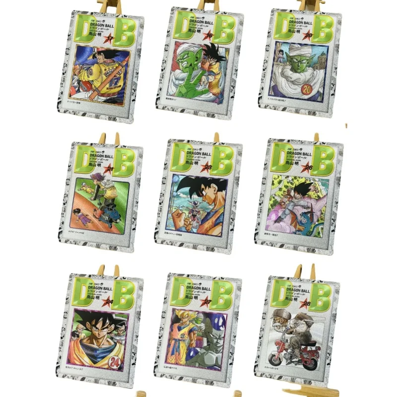 14 Sheets Flash Card Son Goku Bulma Frieza Dragon Ball Diy Manga Cover Rough Series Action Toy Figures Anime Game Collection