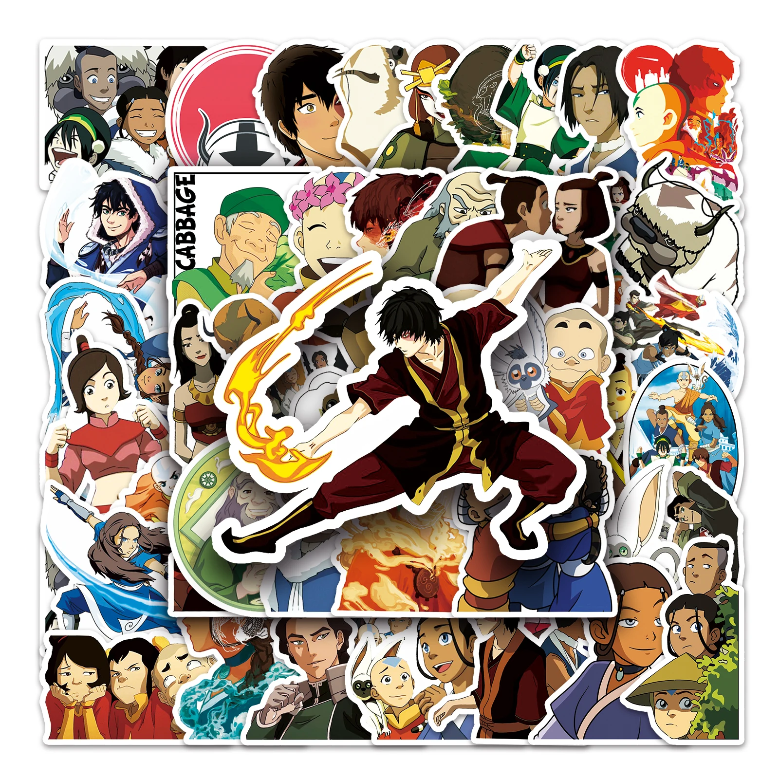 

10/50PCS Avatar The Last Airbender Anime Stickers Skateboard Guitar Laptop Skateboard Cup Luggage Classic Toy Sticker for Kid