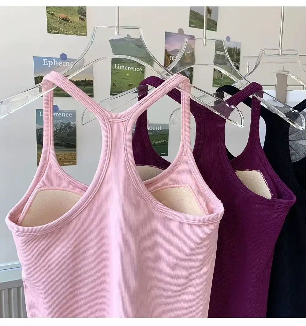 Damen Yoga-Bekleidung Sport-BH Stoßfest Push-Up Fitnesskleidung mit Gepolsterter Brust Lauf-Oberbekleidung Pilates Tanktop – Detail 15