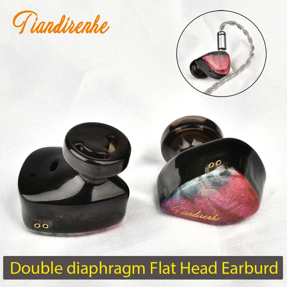 New TD26 14mm Dynamic Driver In Ear Earphone Flat Head Plug Earburd 0.78 2Pin Replaceable Cable Headset Earbud 3.5 4.4mm