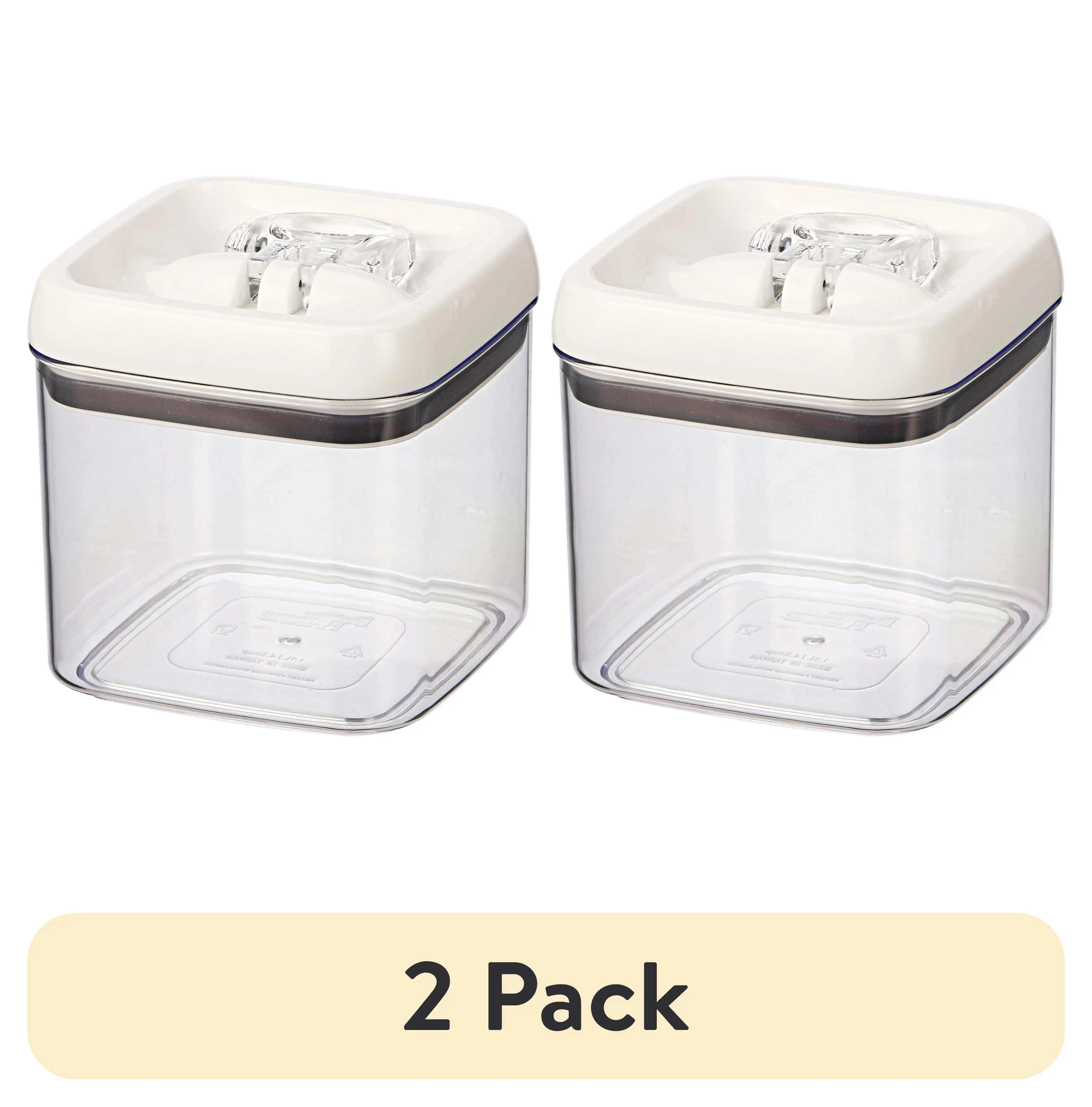 

(2 pack) Canister - 4.5 Cup Flip-Tite® Square Food Storage Container