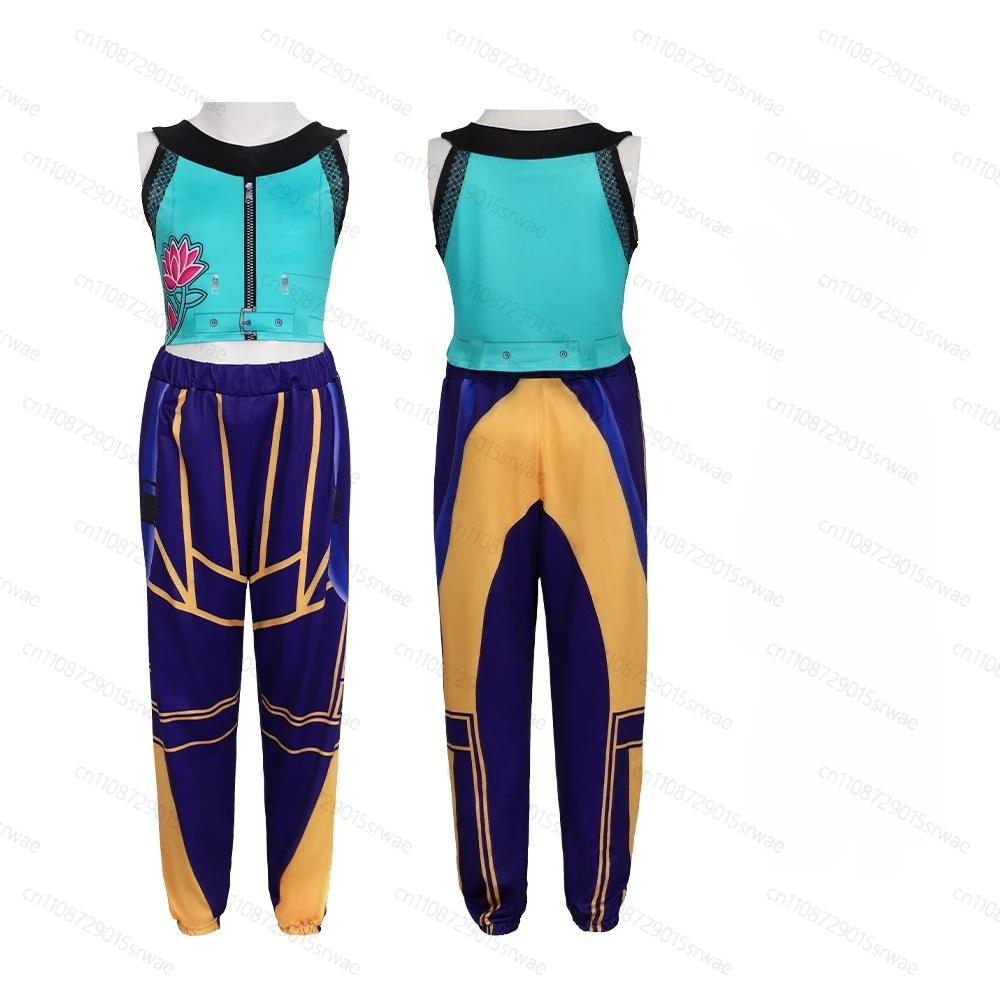 ชุดคอสเพลย์วงดนตรีเด็ก Rumi Zoey KPOP Demon Hunters ชุดแสดงการ์ตูน มีหลายขนาดให้เลือก