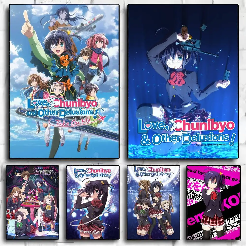 الحب و Chunibyo والأوهام الأخرى ذاتية اللصق ملصق فني ريترو كرافت ورقة ملصق DIY بها بنفسك غرفة بار مقهى ملصقات طلاء جدران