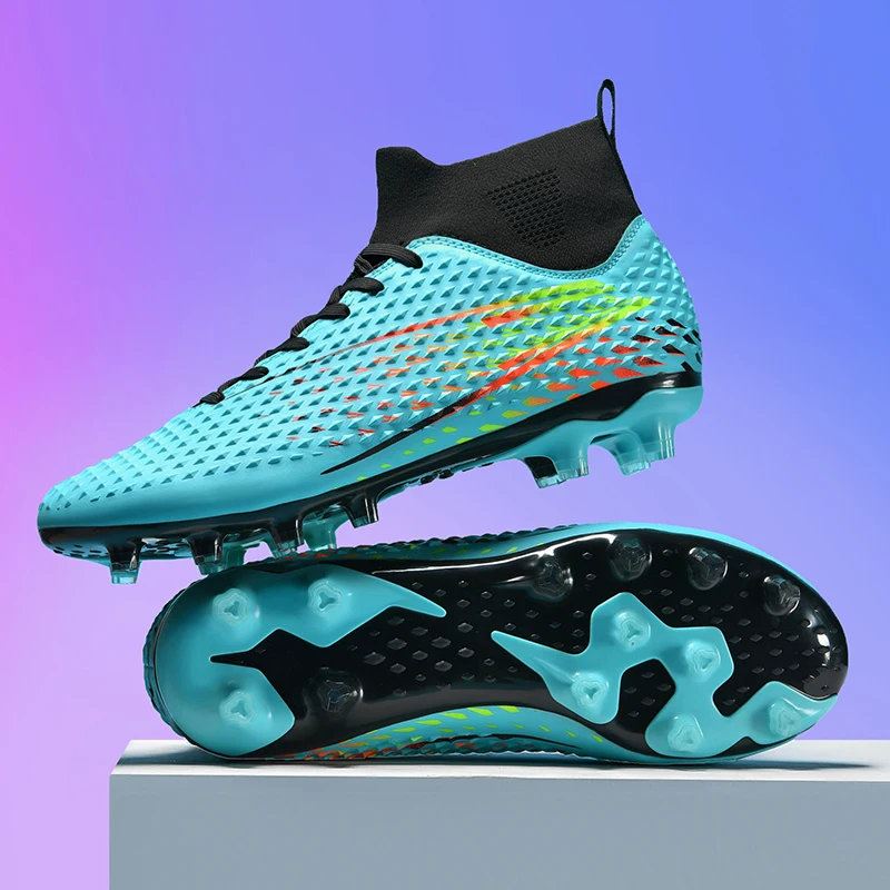 European Cup new seamless stitching explosions spike broken nail football shoes