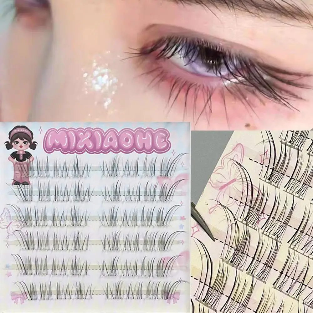 

Cluster Eyelash Segmented Lash Extension Fox Eye False Eyelashes Nature Long Eyelash Grafting Items Daily Use Decor DIY Lash