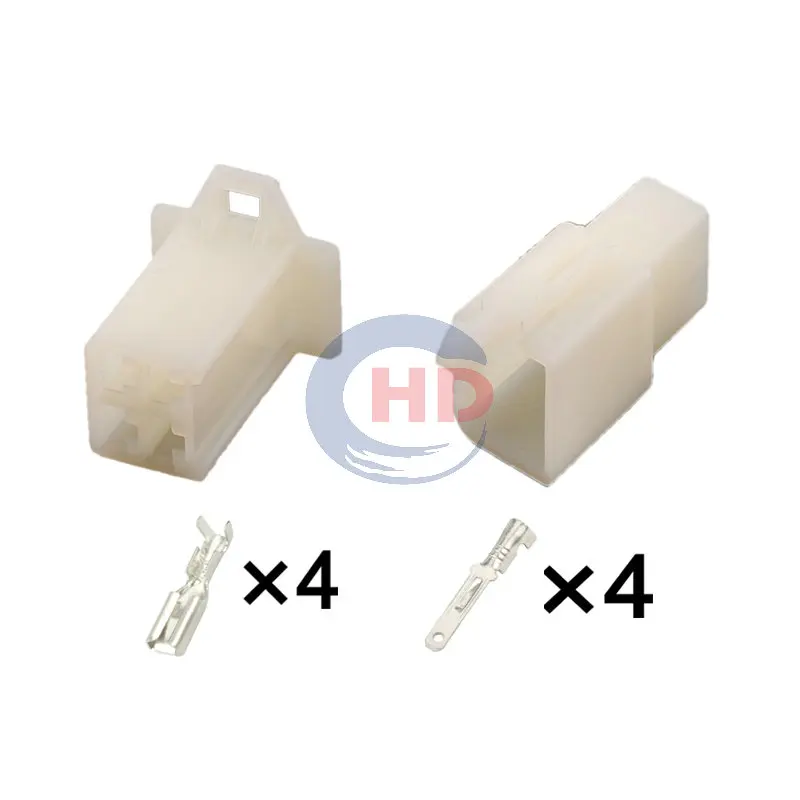 1-20 sets  4pin auto wiring harness plug cable electric plug connector HD041A-2.8-11C HD041A-2.8-21C
