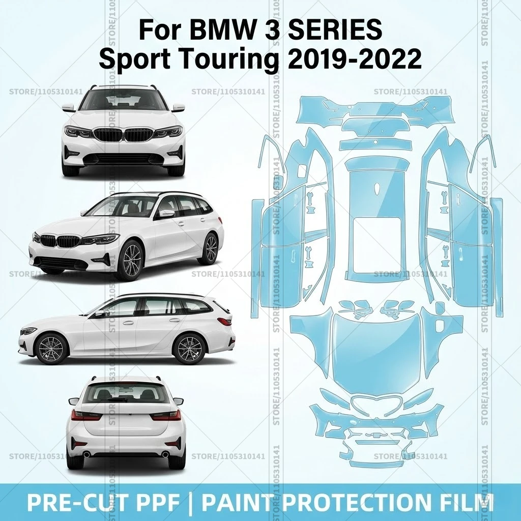 

Pre-Cut Paint Protection Film PPF Transparent Car Film Automotive PPF Full Vehicle For BMW 3 SERIES Sport Touring 2019-2022