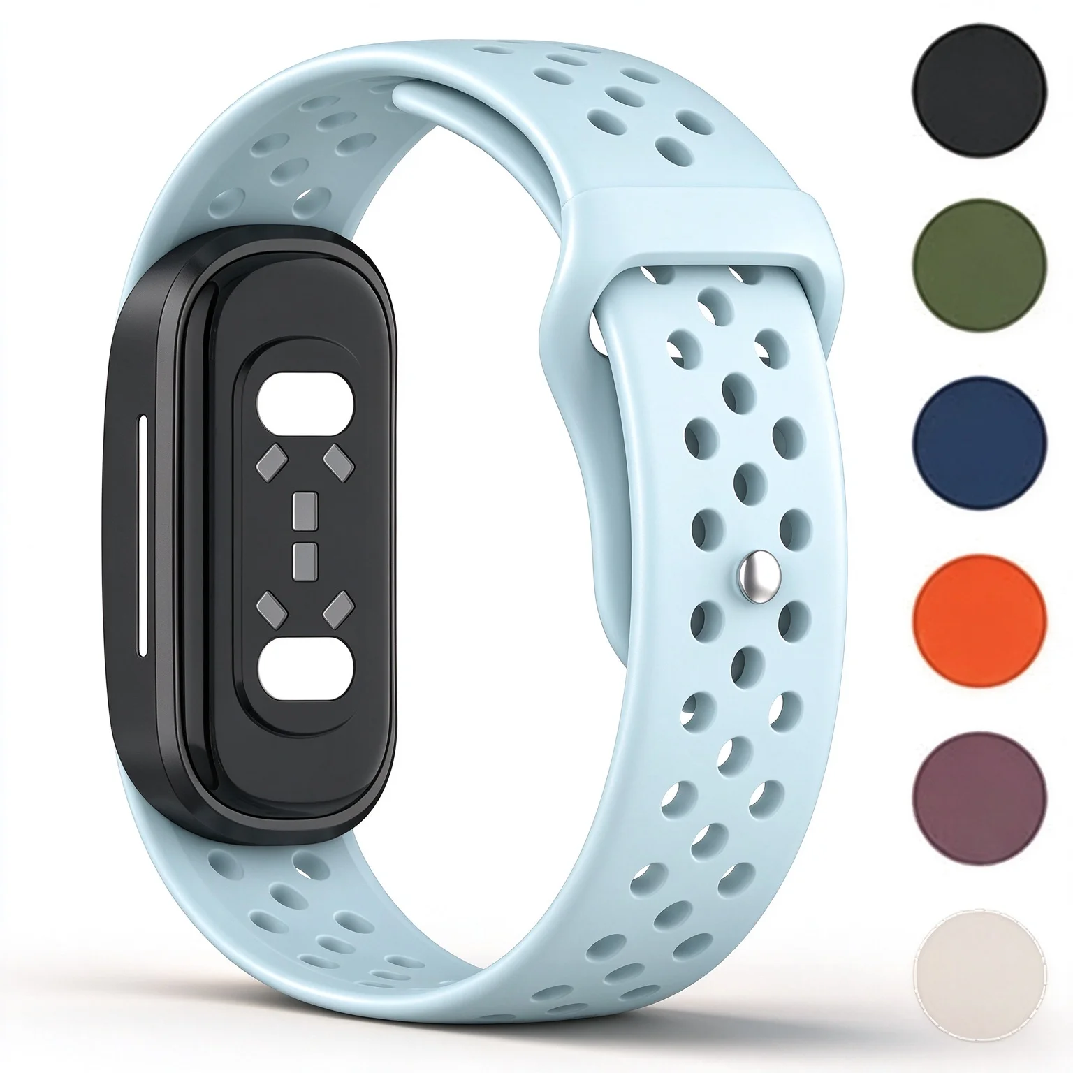 Pulseira de substituição em silicone macio para o Hume Band 2.0, um monitor de atividades físicas e de saúde, com design respirável e ideal para despo