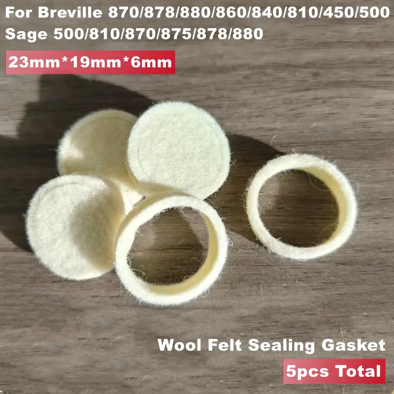 5pcs Wool Loop For Breville 870/878/880/860/840/810/450/500 Sage 500/810/870/875/878/880 Breville Coffee Machine Felt Washer