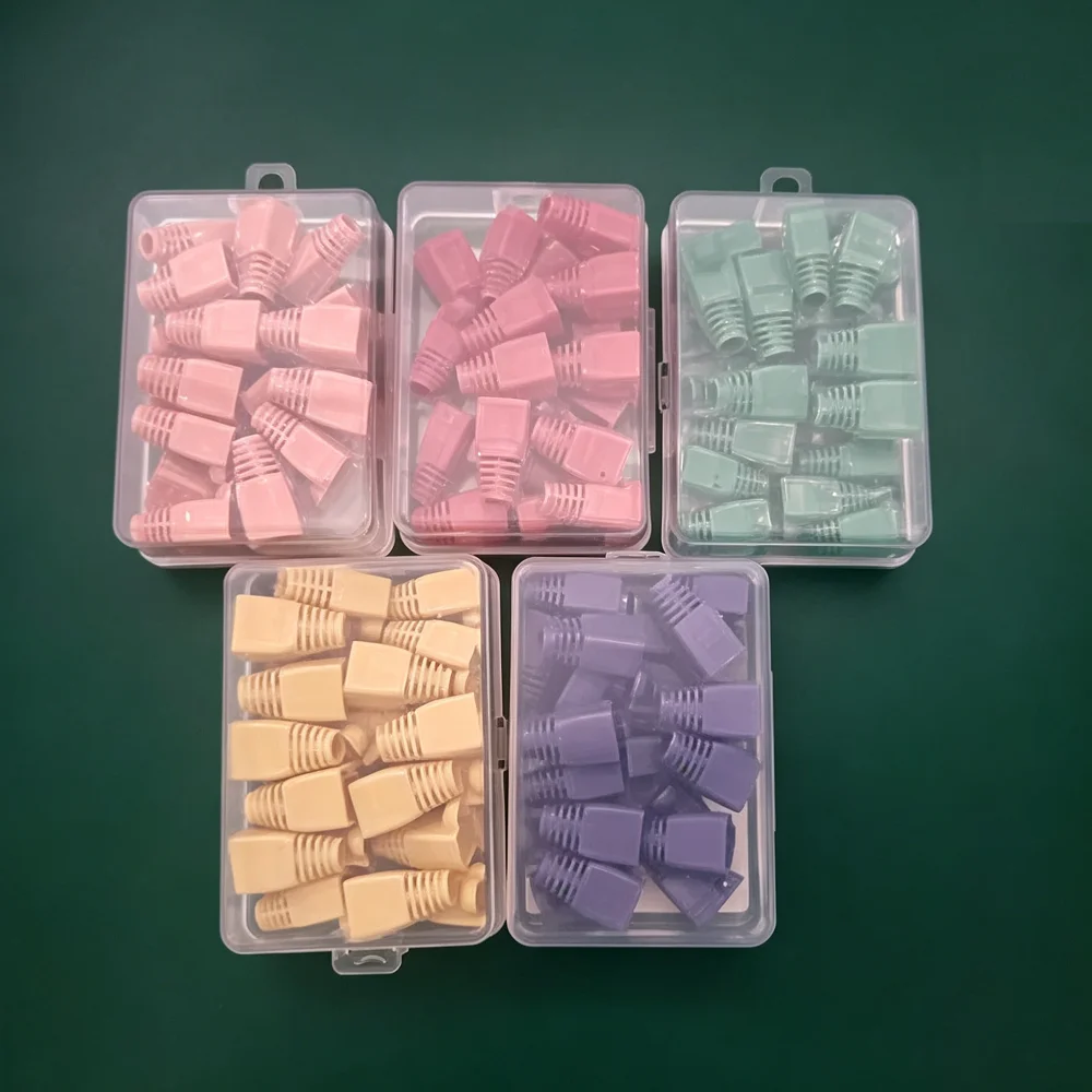 20PCS RJ45 Modular Plug Protective Sheath with PP Retail Box