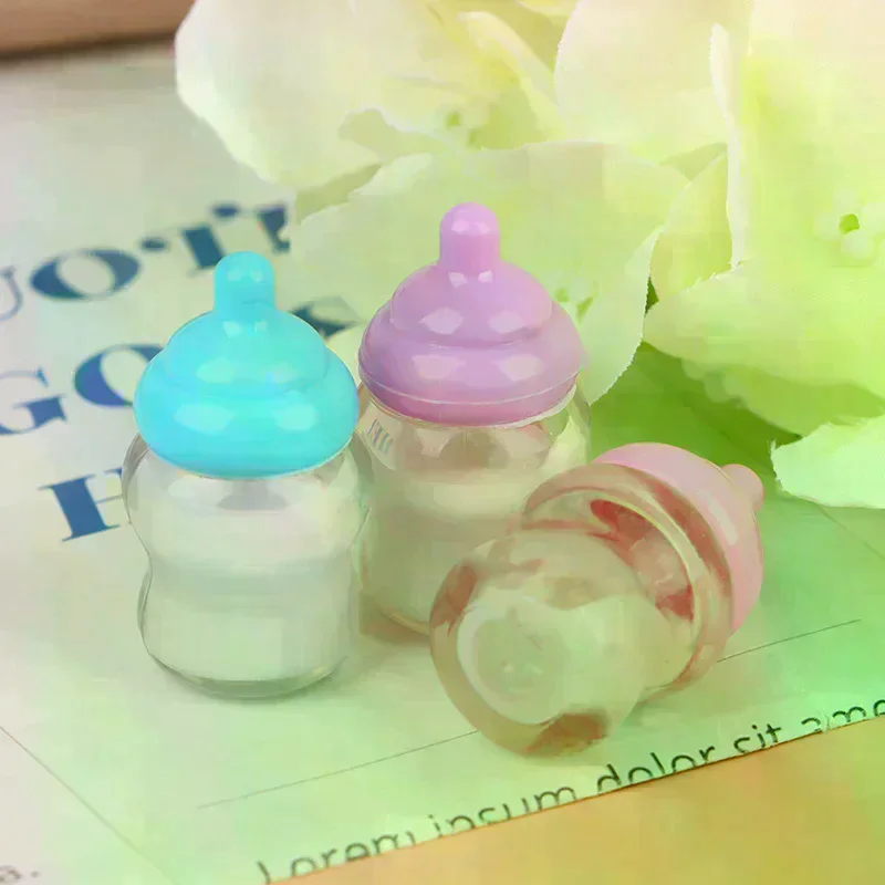 1 Pezzo Giocattolo per Bambini, Mini Biberon e Ciuccio per Bambole, Accessori Fai-da-Te per Casa delle Bambole, Colore Casuale