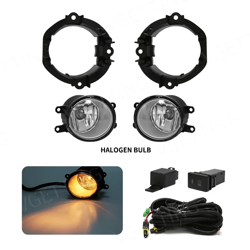 For Toyota Corolla Fielder 2009 Car Fog Light Foglamps Front Bumper 2Pcs Auto Driving Daylights Halogen Waterproof Accessories