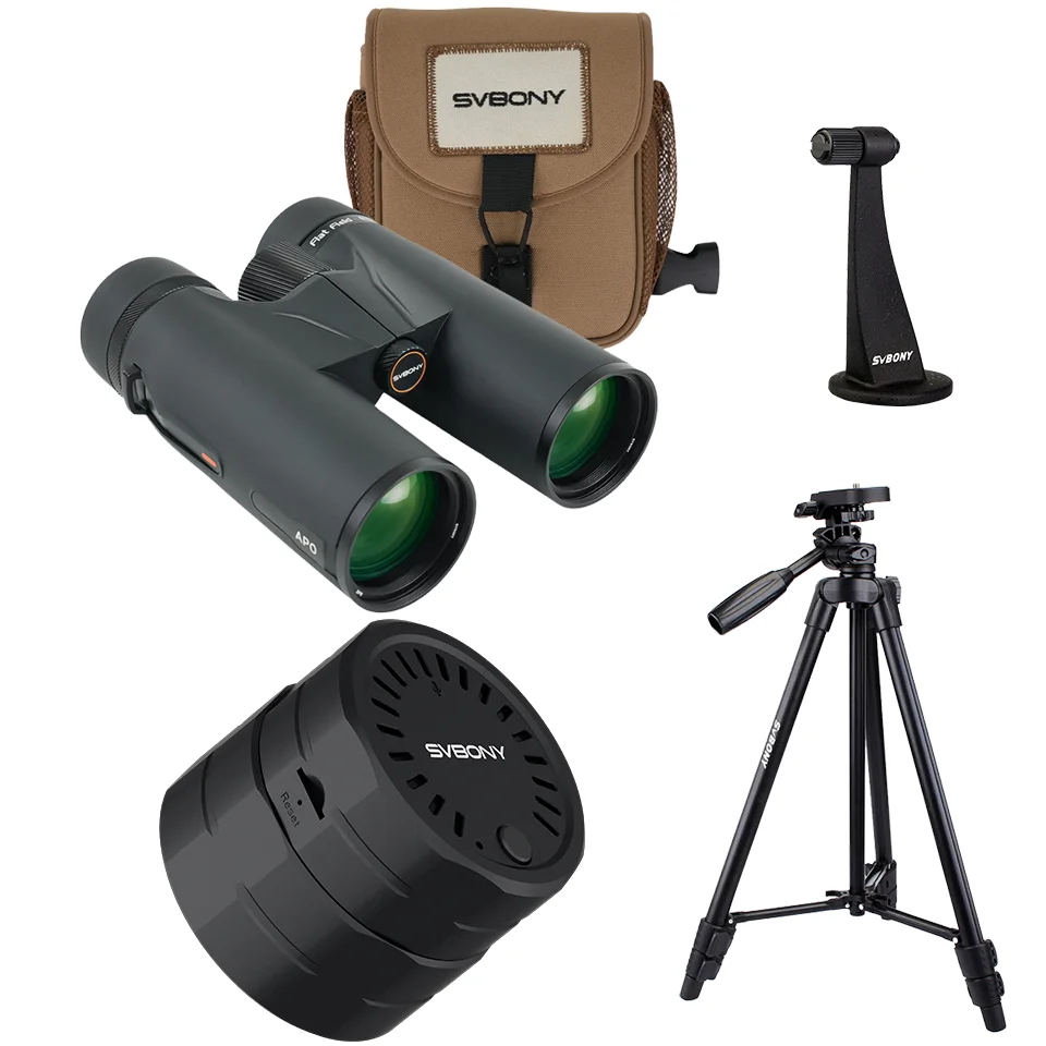 Svbony SA207PRO 8x42 ED APO Binoculars with Tripod Flat Field Wide-angle BaK4 FBMC Photography Kit for Bird Watching Camping