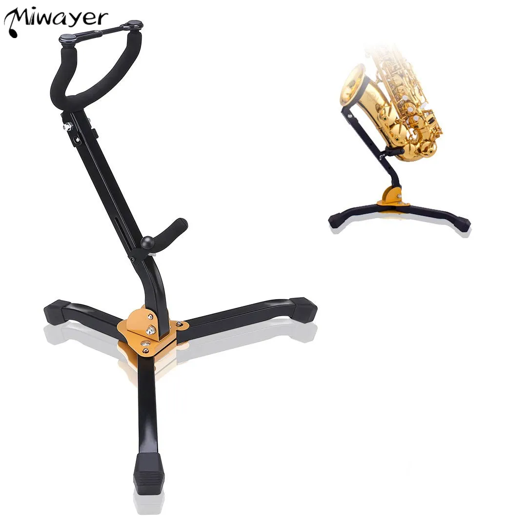 

Miwayer Saxophone Stand, Foldable Alto/Tenor Sax Stand, Adjustable Metal Triangle Base Design