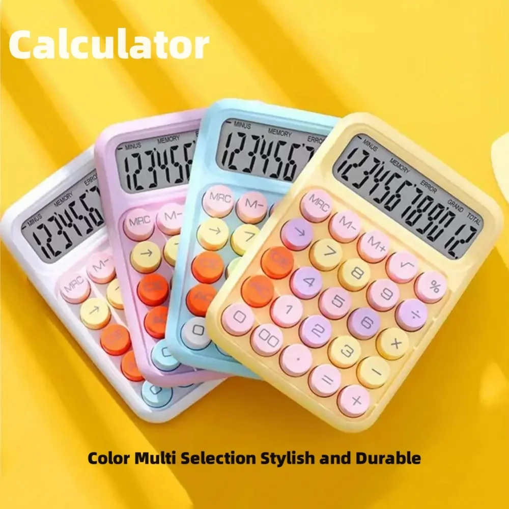 Ins Dopamine Candy Color Calculators Large Display Mechanical Dot Keyboard Back To School Supplies Students/Finance Stationery