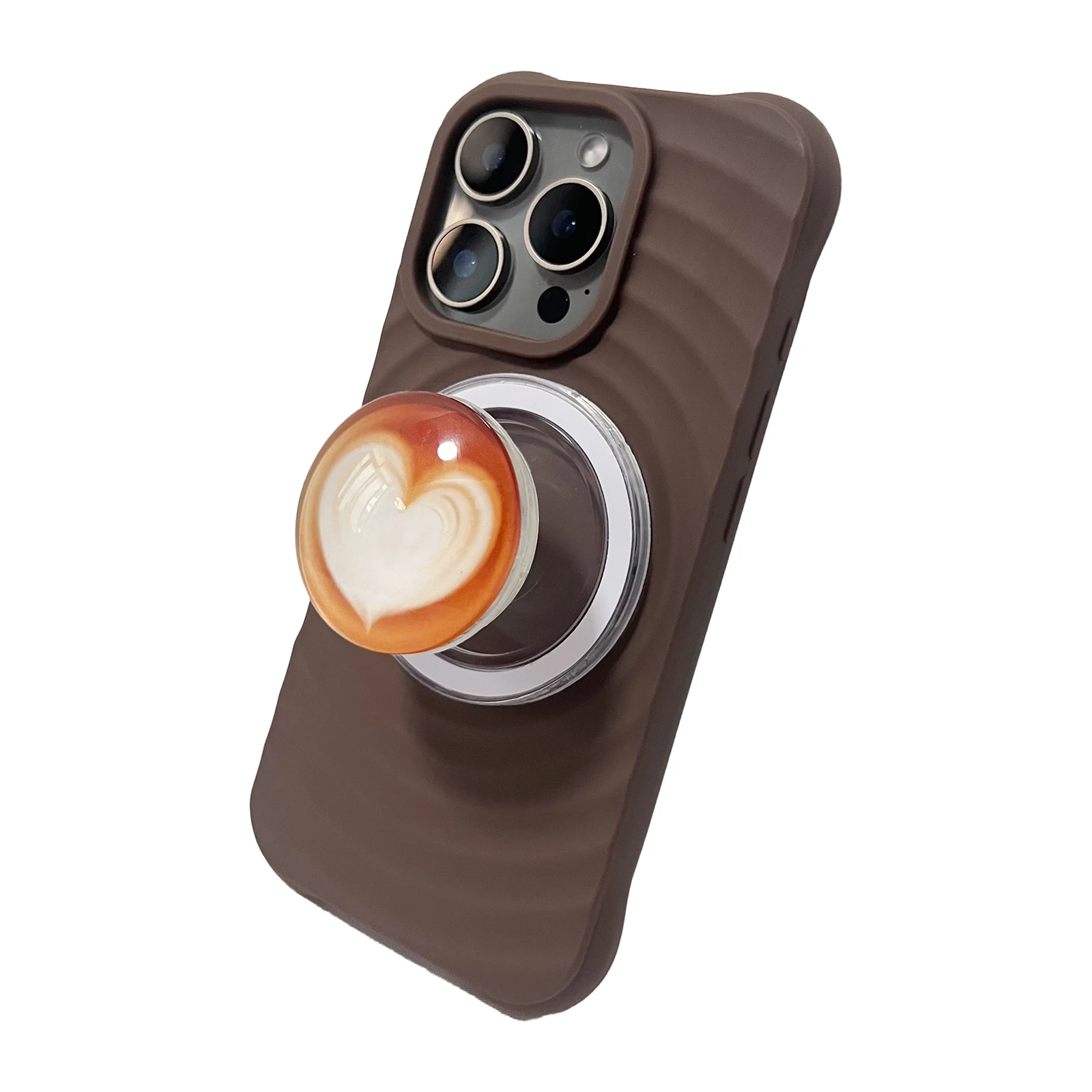 

Милый 3D хрустальный шар Love Coffee, держатель для телефона, чехол-подставка для Magsafe, магнитный кронштейн для iPhone 17 16 Pro Max Samsung Griptok