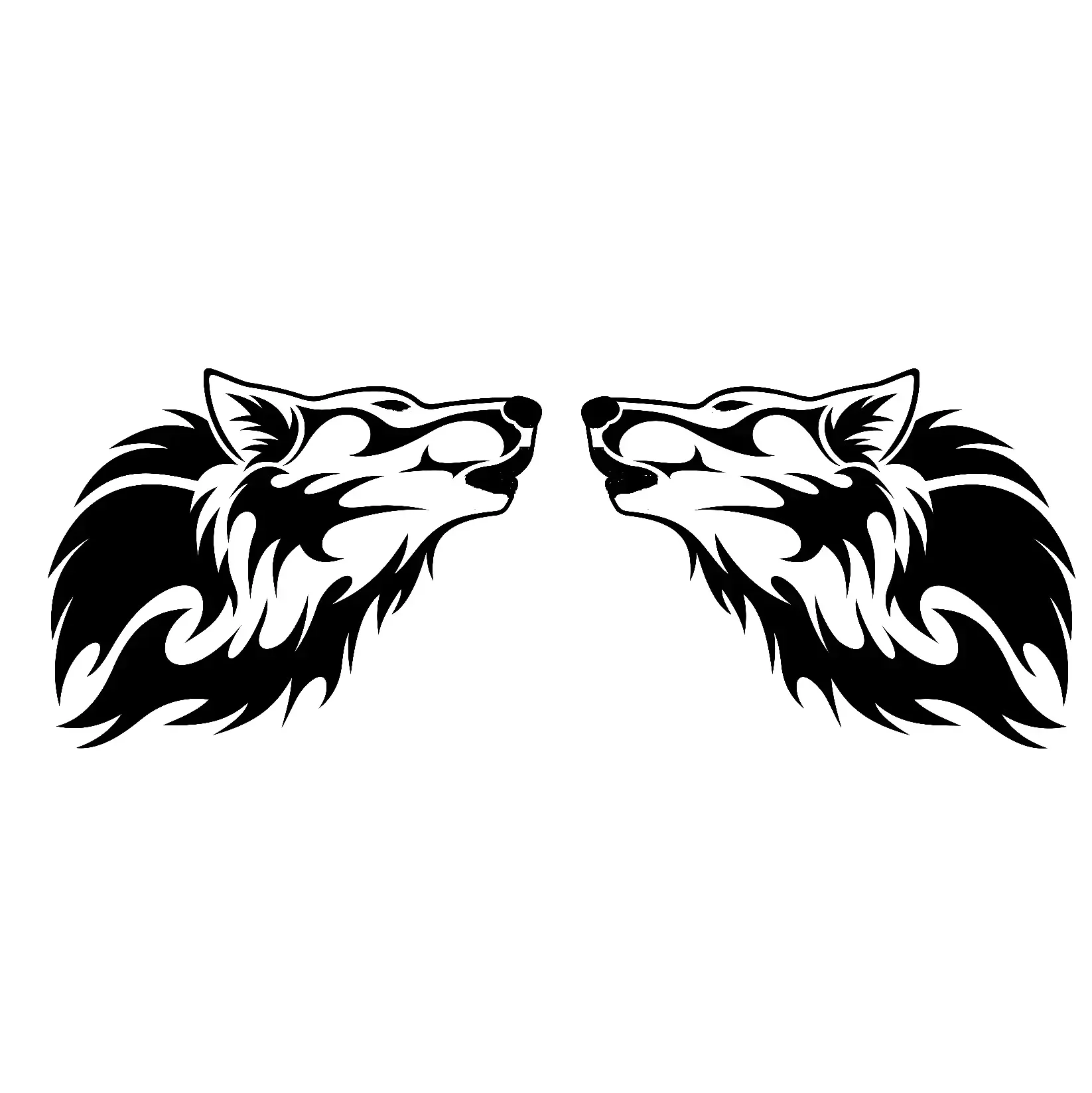 Tribal Wolf Head Vinyl Car Sticker, Side Decal, Waterproof Anti-Scratch for Motorcycle Helmet Auto Styling Accessories