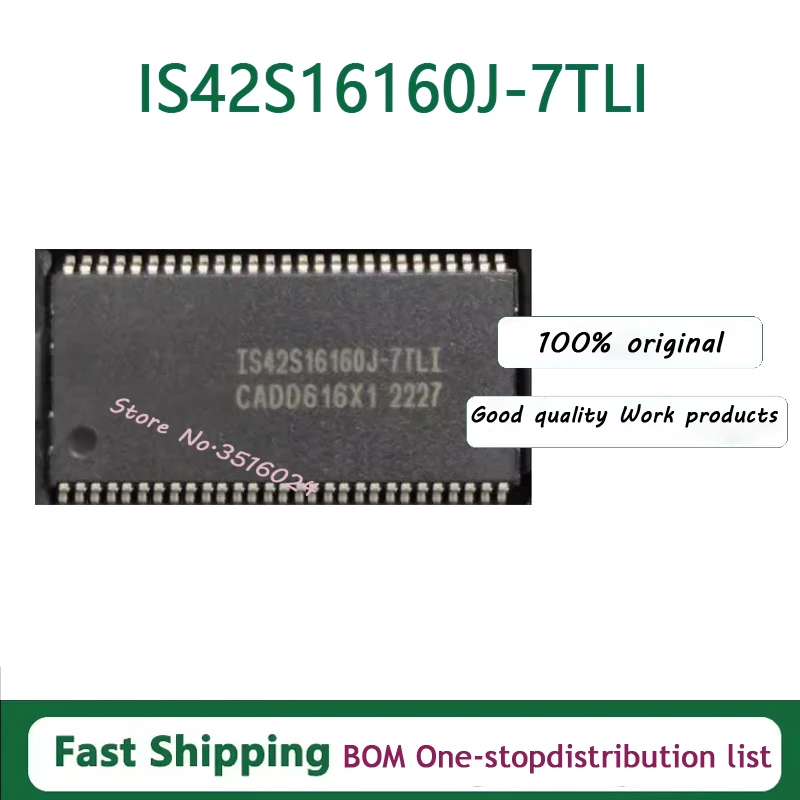10PCS/lot  IS42S16160J-7TLI IS42S16160J TSOP-54 256Mb 100% NEW