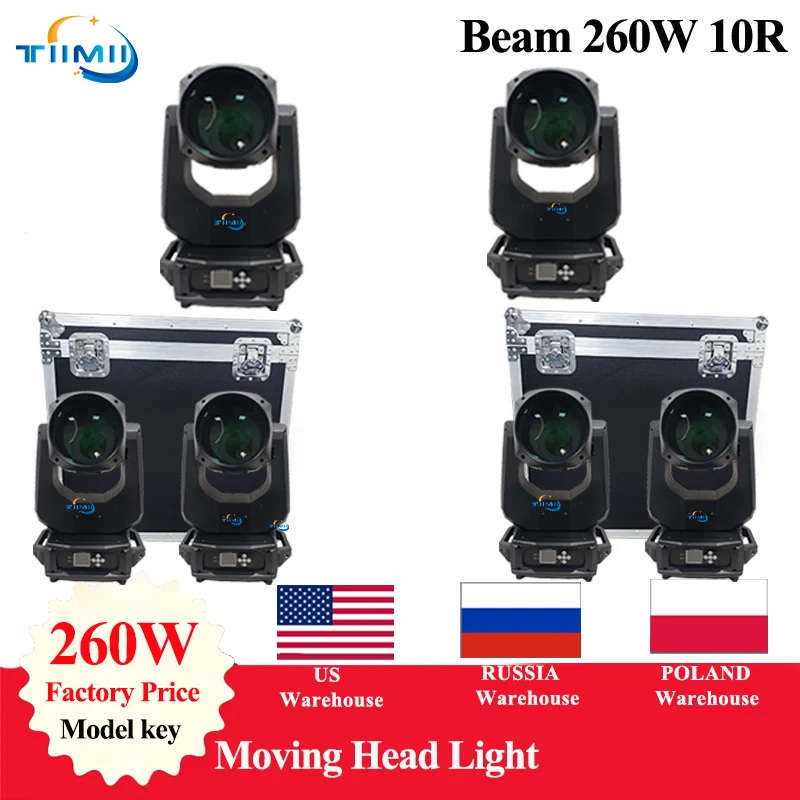 

1-3Flightcase 2-6PCS Lyre Beam 10R 260W Moving Head Beam Light Sharpy Beam Move Head Gobo Stage Wash Beam Super Bright Dj Light