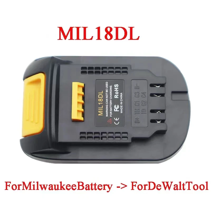 Adapter Converter MIL18DL For Milwaukee 18V Li-ion Battery for M18 48-11-1890 For DeWalt 18V 20V Power Tool DCF850 DCD791 DCF894