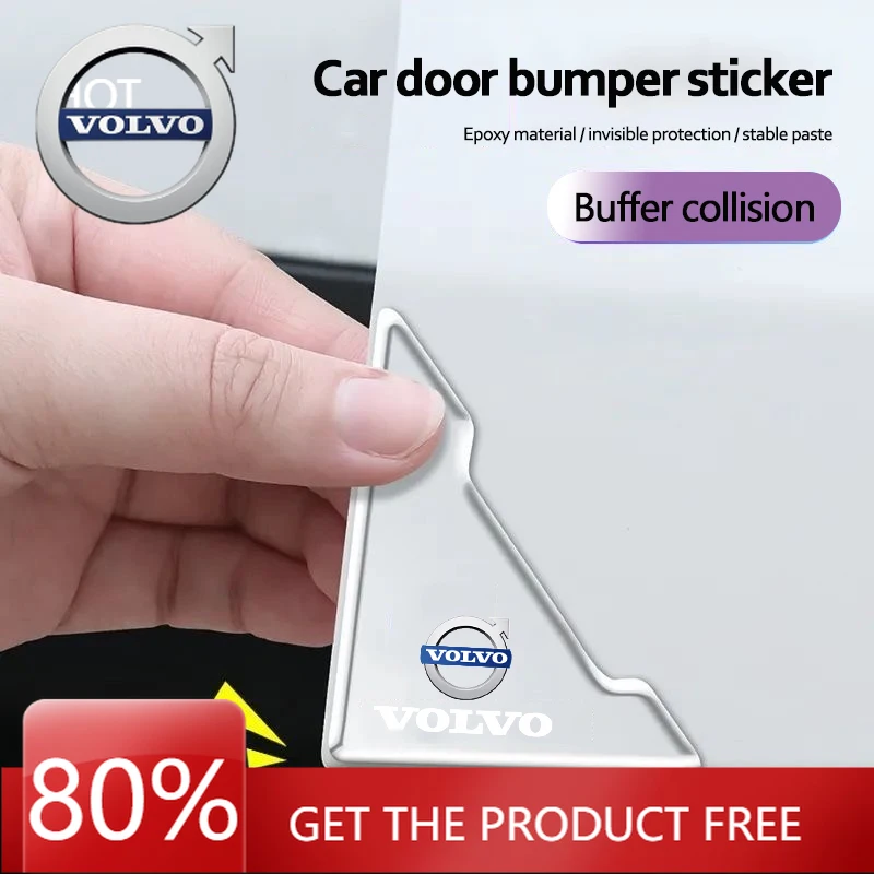 

Подстаканники 2/4 шт. силиконовые наклейки на угловую крышку двери автомобиля против царапин для Volvo XC90 V90 V60 XC60 V40 EC40 EX40 S80 S60 S90 C4