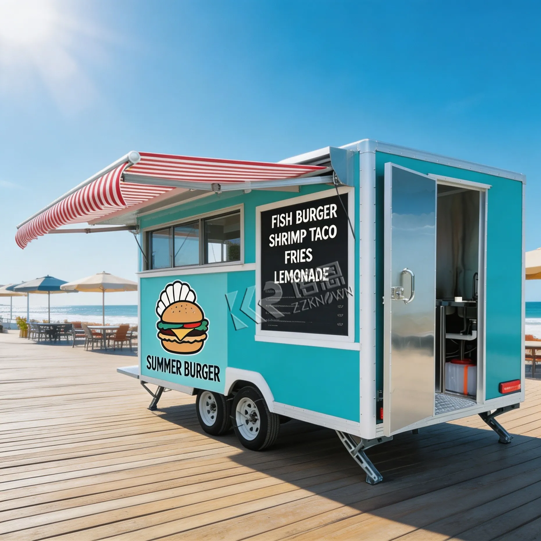 

Fully Equipped Craft Beer Mobile Tap Truck DOT CE Certified Commercial Beverage Catering Food Trailer with Ice Machine