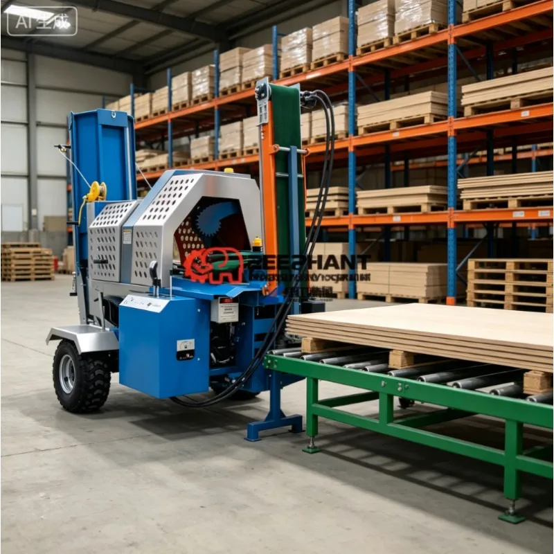 2026 New 45t Heavy Duty Diesel Hydraulic Automatic Splitting Firewood Processor
