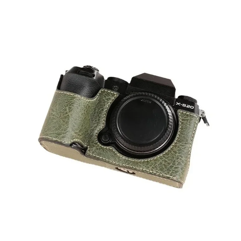 For Fujifilm XT30 XT5 XS10 X100V XS20 PU Leather Portable Half Case Base Shell Anti-Scratch Camera Protective Cover,