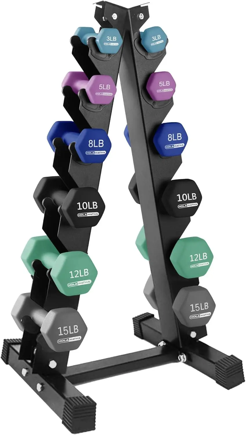 

Dumbbell Free Hand Weight Set with Rack Ideal for Home Exercises to Gain Tone and Definition