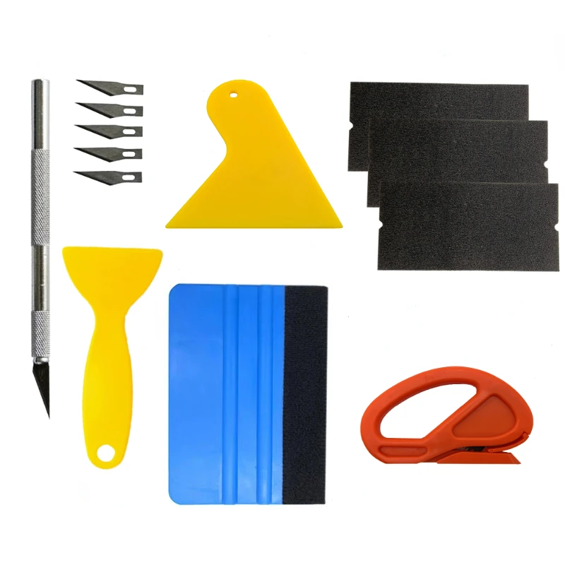 New Car Film Wrap Tool Kit Squeegee Set Vinyl Scraper Cutter for Vehicle Window Tint Car Accessories Wrapping Tools