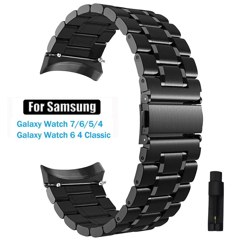 لا توجد حزام فجوات لساعة سامسونج جالاكسي 7/FE/5 Pro/6/4 الكلاسيكية 44 40 مللي متر حزام ساعة معدني جالاكسي ساعة 7 سوار كوريا اكسسوارات