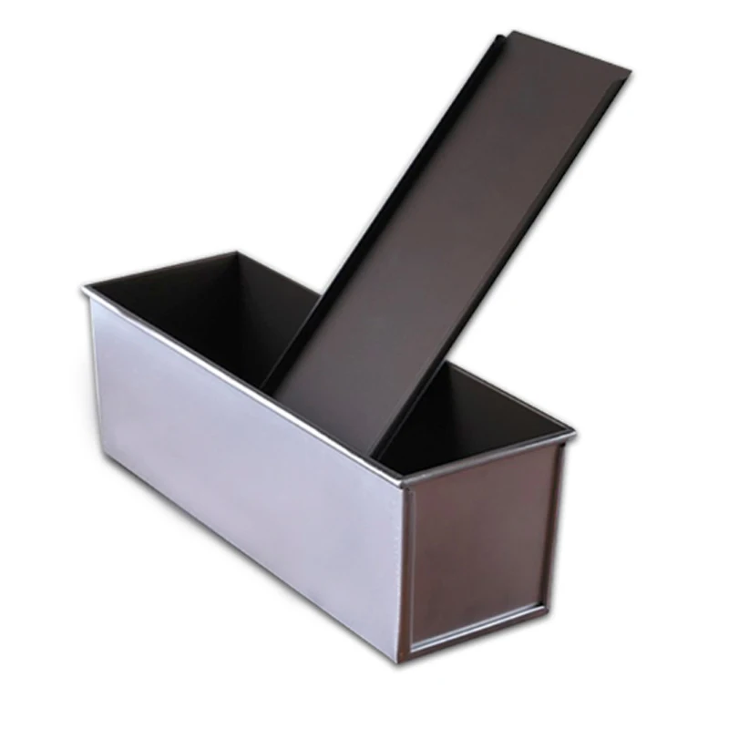 

250g/450g/600g/750g/900g/1000g Aluminum alloy black non-stick coating Toast boxes Bread Loaf Pan cake mold baking tool with lid