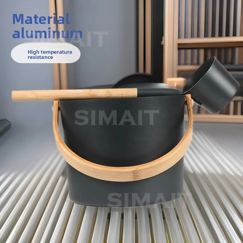 

Durable Sauna Aluminum Barrel, Aluminum Spoon 7L Sprayed Aluminum Barrel, High Temperature Resistance
