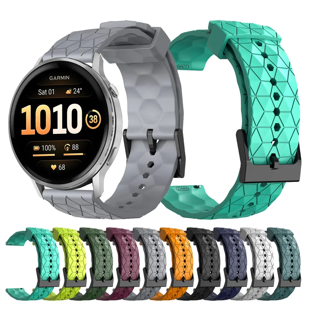 20 22mm Silicone Band For Garmin Venu 4 45mm/Forerunner 570 265 255 245 645 Wrist Strap Vivoactive 3 4 5 6Venu3 2 Bracelet Bands