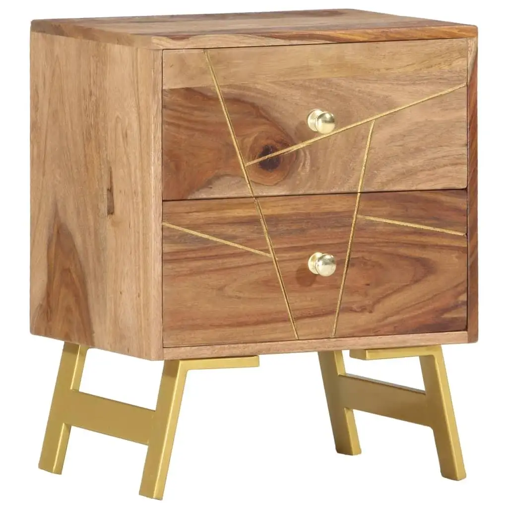 

Sheesham Wood Bedside Cabinet 15.7x11.8x19.7 | Stylish Nightstand for Bedroom Storage