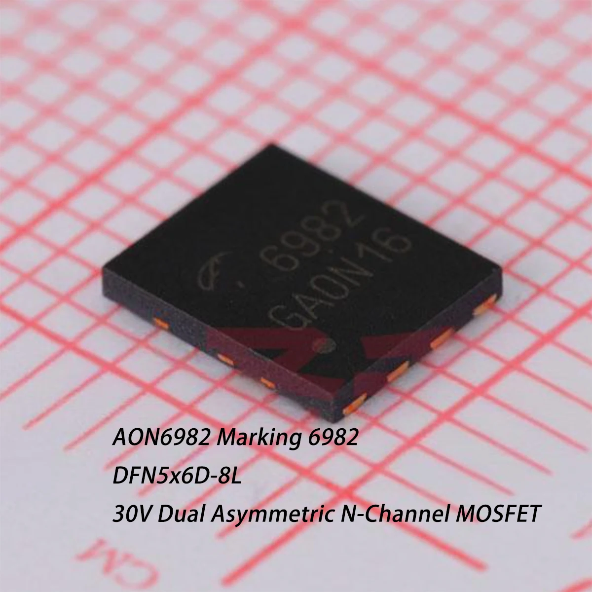 10PCS AON6982 Marking 6982 DFN5x6D-8L NEW Original 30V 50A 85A Dual Asymmetric N-Channel MOSFETs Insulated Gate Effect Tube 6982