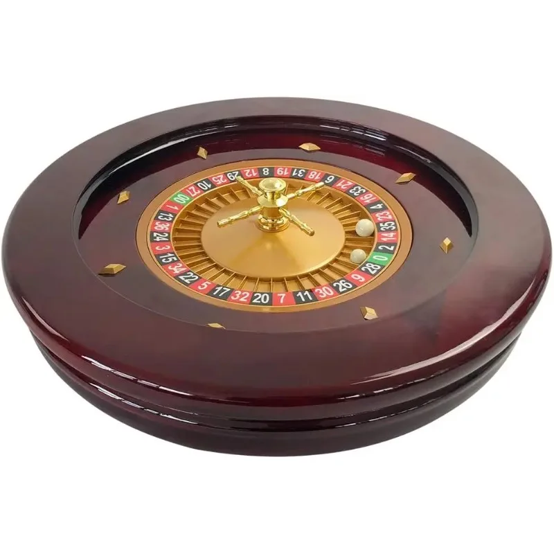 Yuanhe Deluxe Roulette Radsatz-20 Zoll Casino Grade Hochglanz Roulette Spiel Set mit 2 Bällen Pillen