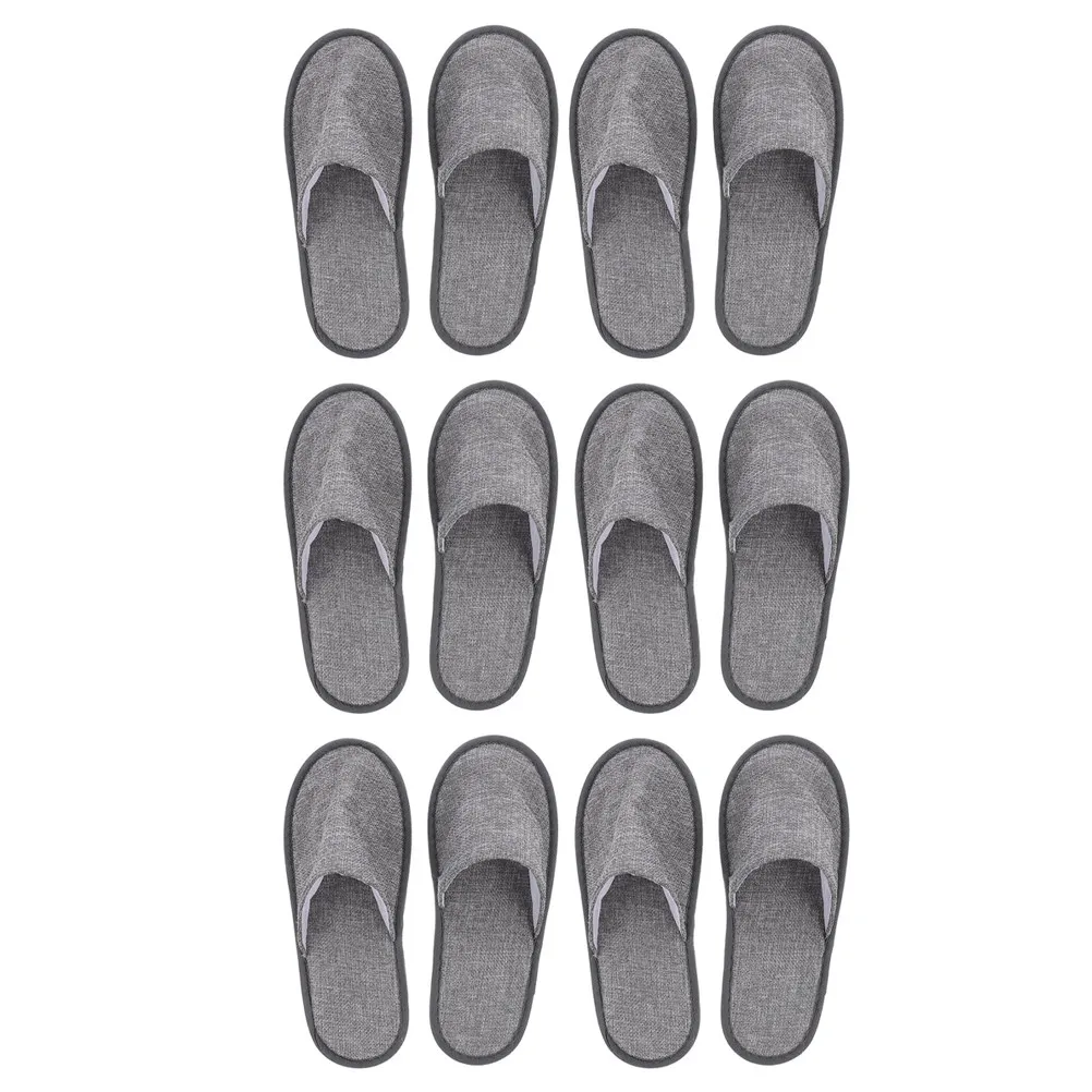 

6Pairs Travel Foldable Slippers Portable Lightweight Guest Slippers Hotel Spa Outdoor Business Trip Universal Reusable