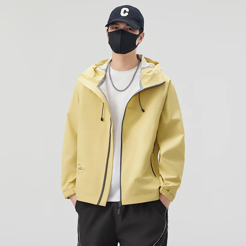 

Новая повседневная куртка для горного туризма с капюшоном, ветрозащитная, свободного кроя, в американском спортивном стиле, весна-осень 2025