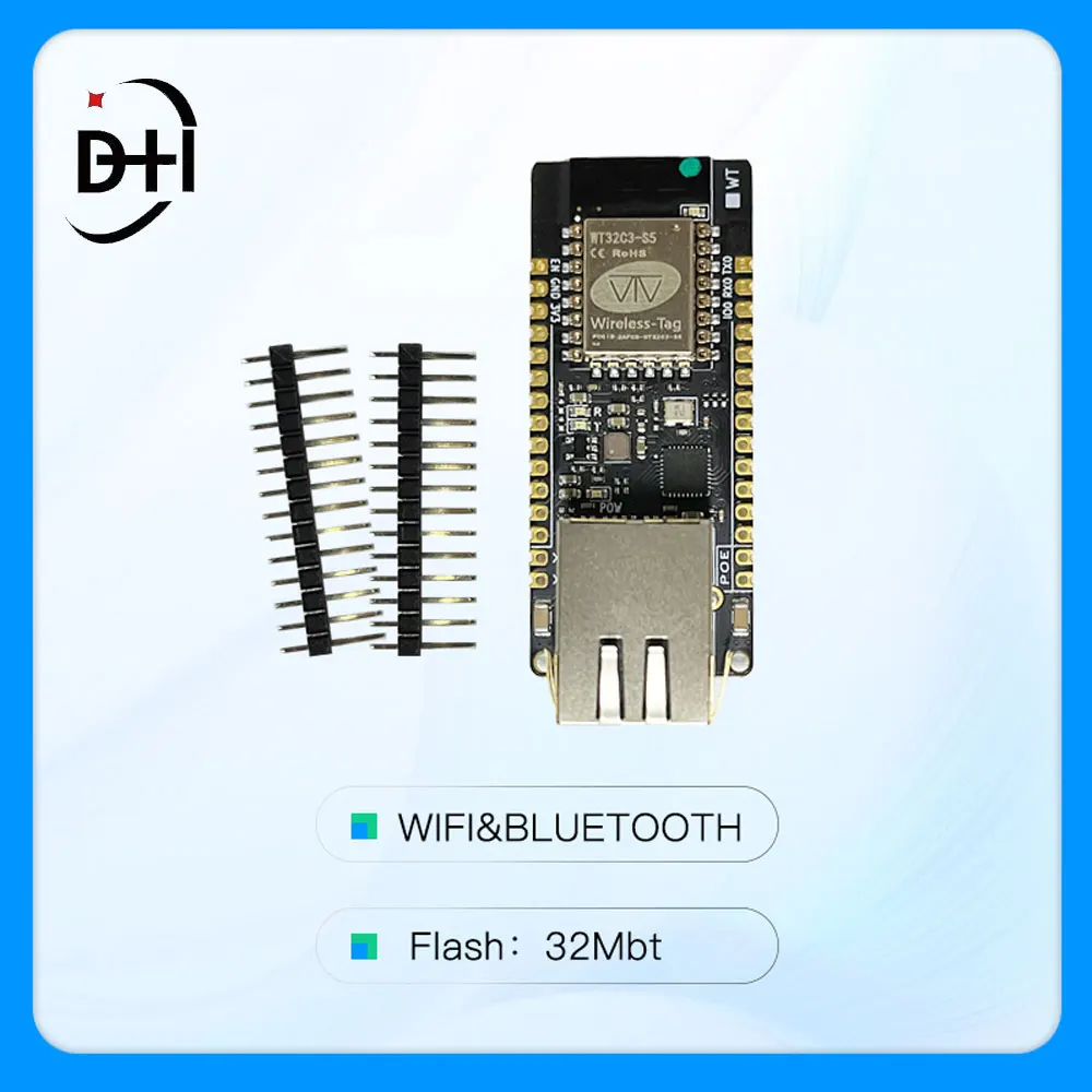 ETH01-EVO Enlightenment Display ESP32-C3 module WIFI Bluetooth Ethernet 3 in 1 Internet of Things Gateway Updated WT32-ETH01