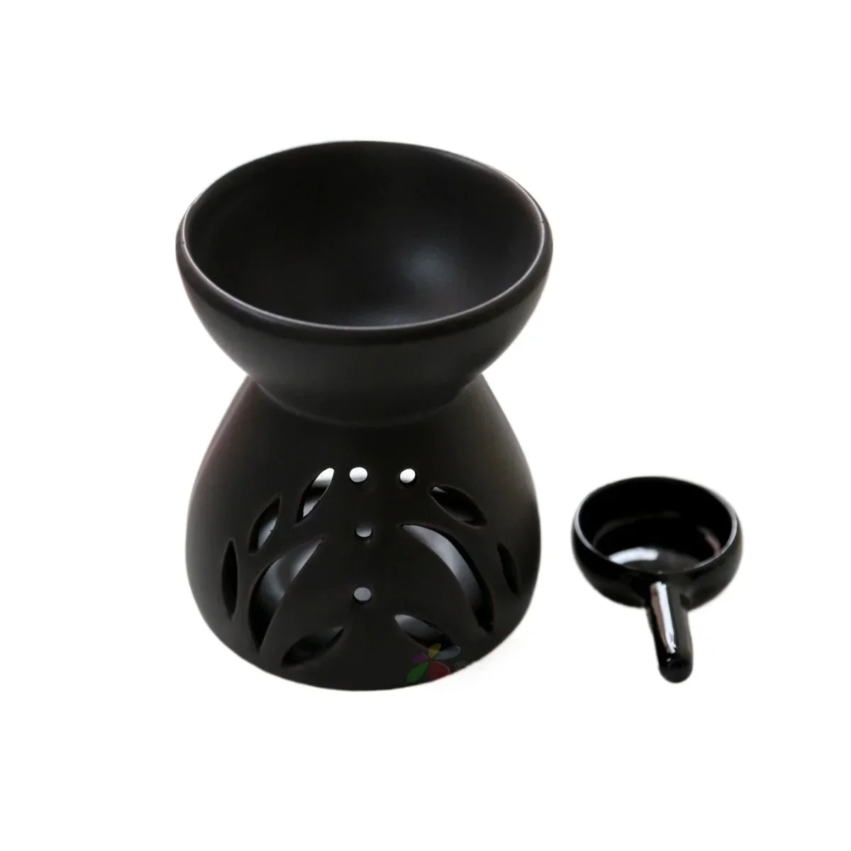 2 in 1 Handmade Essential Oil Stove Ceramic Candle Heating Holder Bedroom Nightlight Prevent Dry Burning Yoga Spa Incense Burner