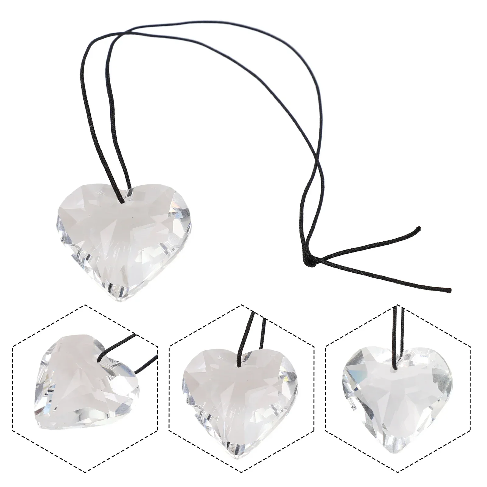 30/45mm Sun Catcher Heart Hanging Pendant Heart Rainbow Maker Crafts For Home Office Garden Decoration