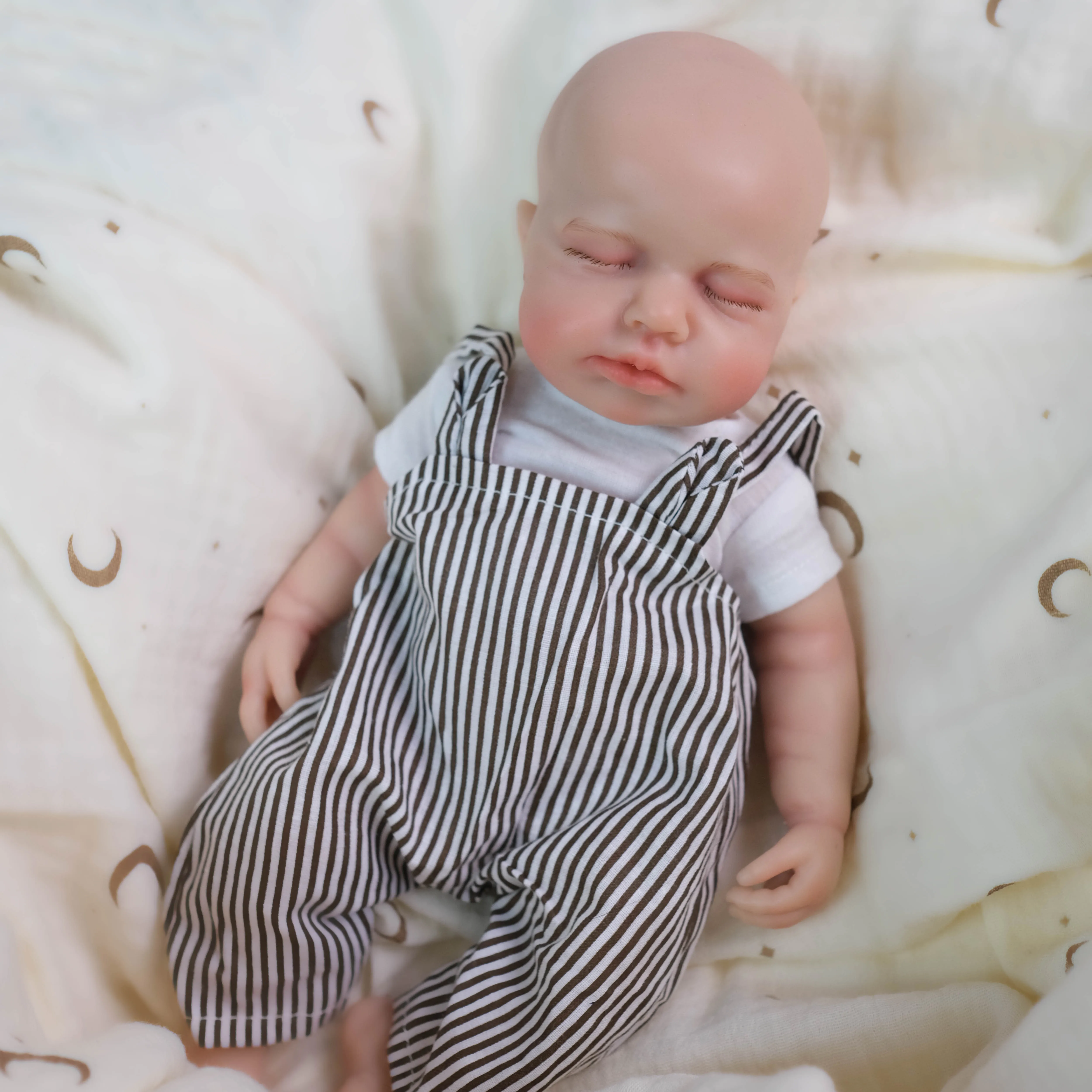 

NPK 12-дюймовая силиконовая кукла для открытия мягкой эластичной куклы Loulou Boy с белой тканью, однотонная супер