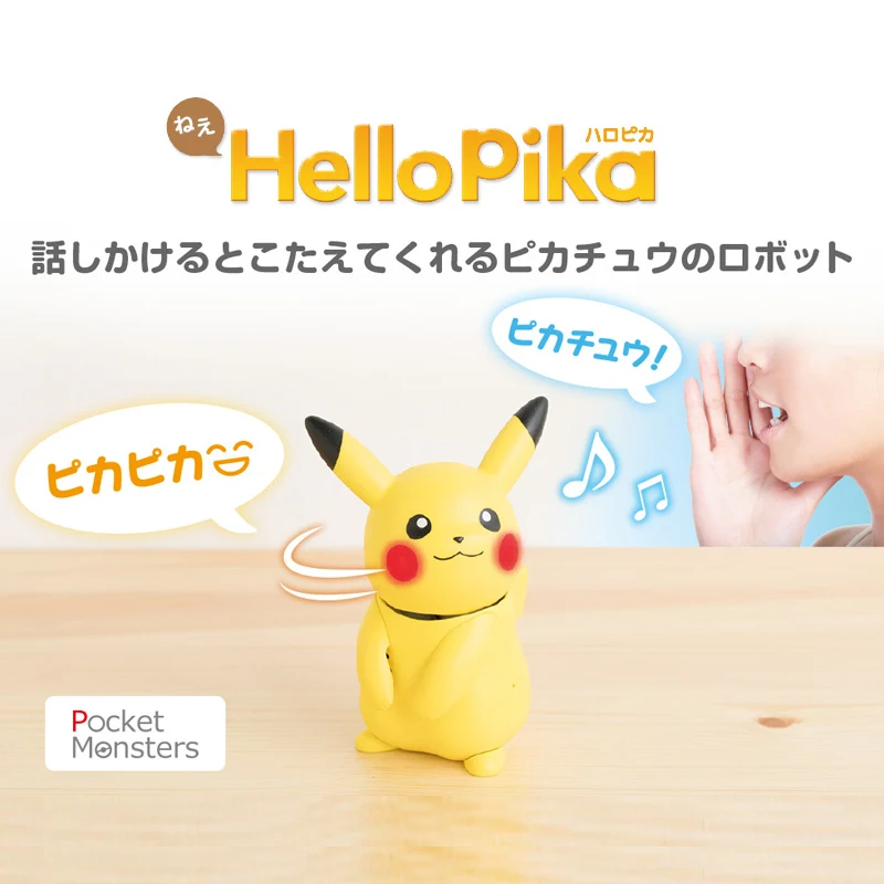 

Takara Tomy POKEMON Figures PIKACHU ROBOT HELLO PIKA Funny Magic Puppet Hot Pop Baby Toys Soft Sound Making Kids Dolls Model Kit