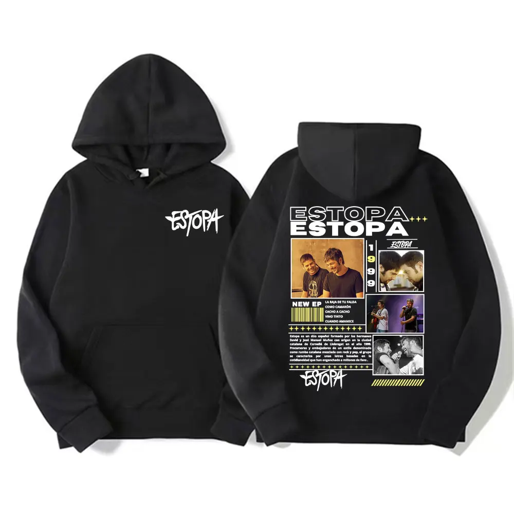 Rapper Estopa 1999 Tour Concert Cover Sweatshirt Men Women Casual Fleece High Quality Hoodies Gothic Oversized Hoodie Streetwear