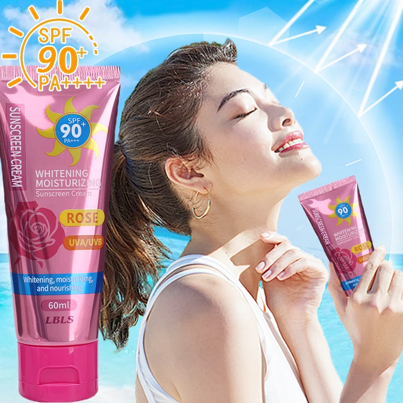 Sunscreen SPF90+ UV Radiation Protection Lsolation Moisturizing Brighten Face Body Arm Thighs Sunblock Skin Care Sunscreen Cream